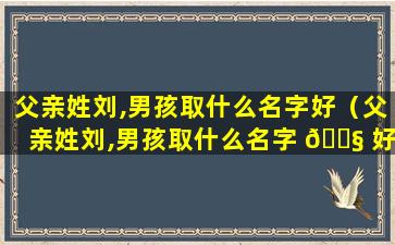 父亲姓刘,男孩取什么名字好（父亲姓刘,男孩取什么名字 🐧 好一点）